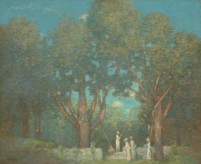 De terugkeer van het vissersgezelschap 1906 door Julian Alden Weir