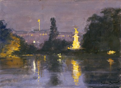 Buckingham Palace - Nacht door Julian Barrow