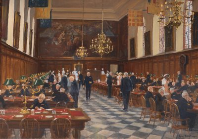 Zicht op de Grote Zaal, het Royal Hospital Chelsea, 1990 door Julian Barrow