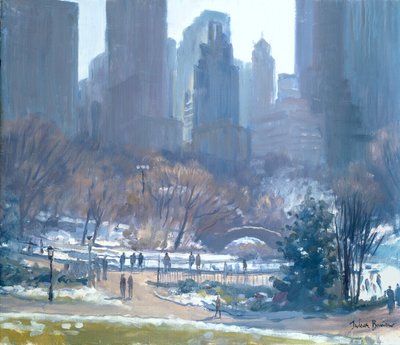Winter in Central Park, New York, 1997 door Julian Barrow