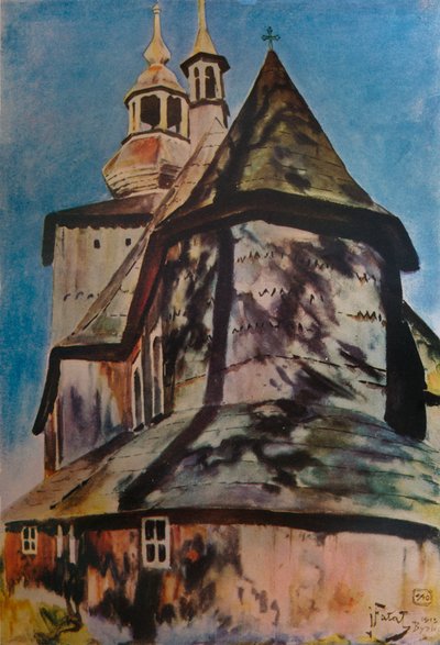 Kerk nabij Krakau, 1913 door Julian Falat