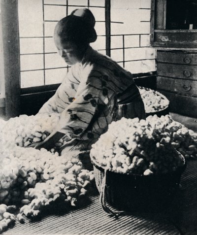 5000 zijderupsen eten 125 pond moerbei voor 8 strengen zijde, maken één kimono, ca. 1900, 1921 door Julian Leonard Street