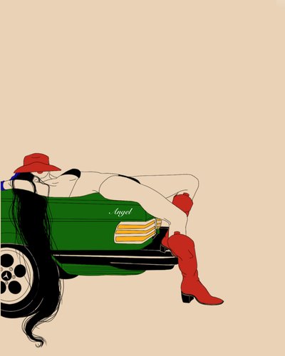 Red Hat-autostijl door Juliana Kokolari