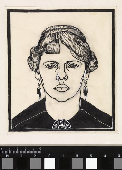 Portret van een vrouw, van voren door Julie de Graag