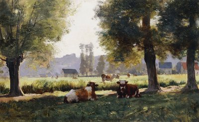 Prairie in Arques-la Bataille, Normandië door Julien Dupre
