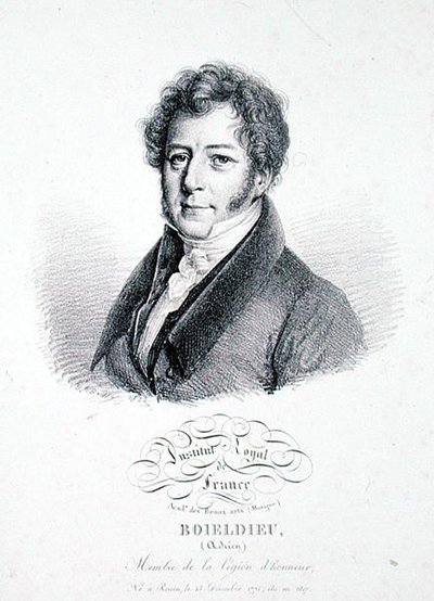 Francois Adrien Boieldieu (1775-1834) 1828 door Julien Leopold (after) Boilly
