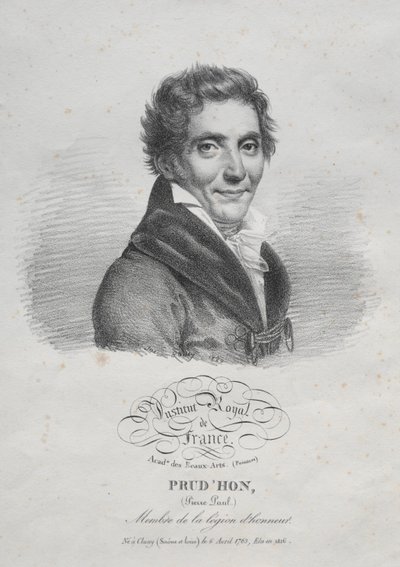 Pierre Paul Prudhon, 1820 door Julien Leopold Boilly
