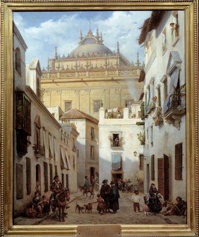 Zicht op Sevilla door Julien Leopold Boilly