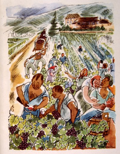 Franse wijngaard 1944 door Julien Pavil