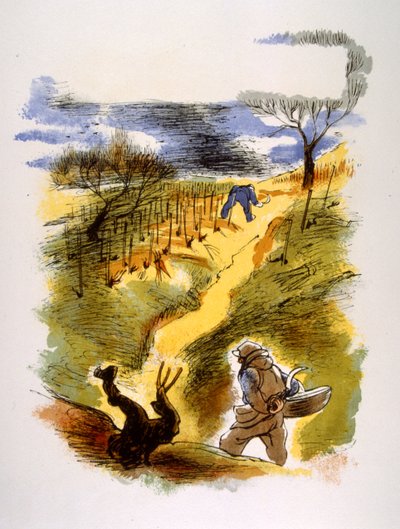Humoristische wijnillustratie 1946. Illustratie door Julien Pavil door Julien Pavil