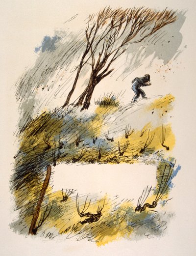 Humoristische wijnillustratie 1946 door Julien Pavil