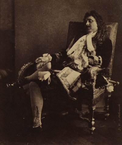 Mr. Leroux in de rol van Alceste in Le Misanthrope, midden 1850s door Julien Vallou de Villeneuve
