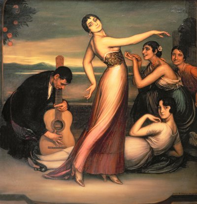 Een allegorie van geluk door Julio Romero de Torres
