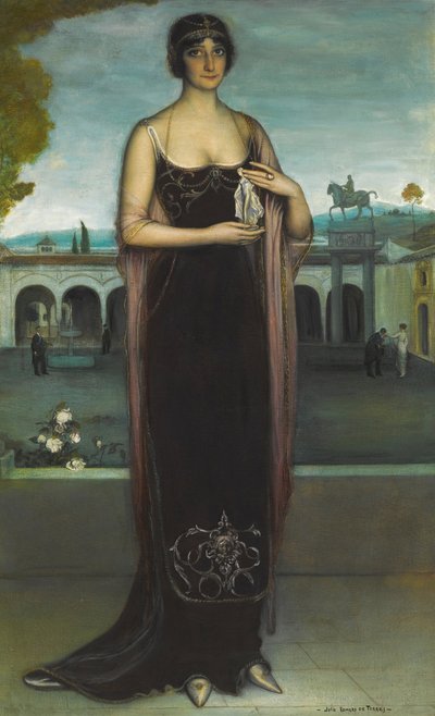 Portret van Adela Carboné 1890-1960, ca. 1911 door Julio Romero de Torres