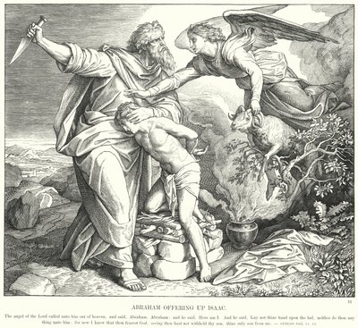 Abraham offert Isaak door Julius (after) Schnorr von Carolsfeld
