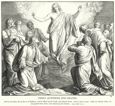 Christus stijgt op naar de hemel door Julius (after) Schnorr von Carolsfeld
