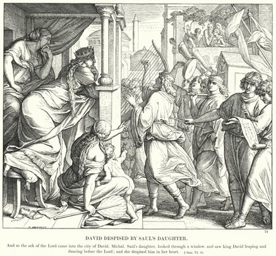 David Veracht door Sauls Dochter door Julius (after) Schnorr von Carolsfeld