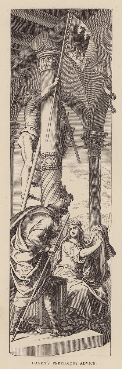 Hagens verraderlijk advies door Julius (after) Schnorr von Carolsfeld