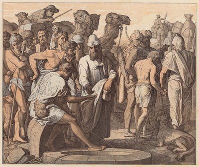 Jozef verkocht door zijn broers, Genesis, XXXVII, 28 door Julius (after) Schnorr von Carolsfeld
