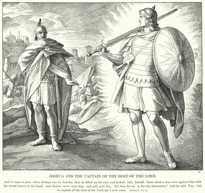 Jozua en de Kapitein van het Leger van de Heer door Julius (after) Schnorr von Carolsfeld