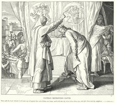 Nathan berispt David door Julius (after) Schnorr von Carolsfeld