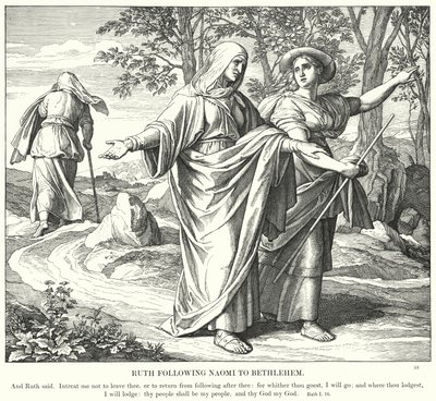 Ruth volgt Naomi naar Bethlehem door Julius (after) Schnorr von Carolsfeld