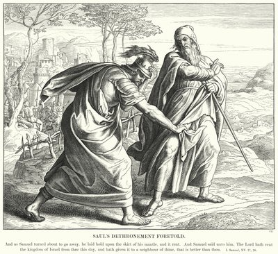 Sauls Onttrooning Voorspeld door Julius (after) Schnorr von Carolsfeld