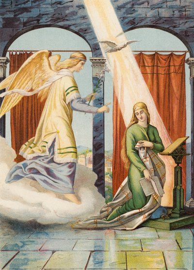 De Annunciatie door Julius (after) Schnorr von Carolsfeld
