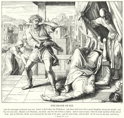 De dood van Eli door Julius (after) Schnorr von Carolsfeld