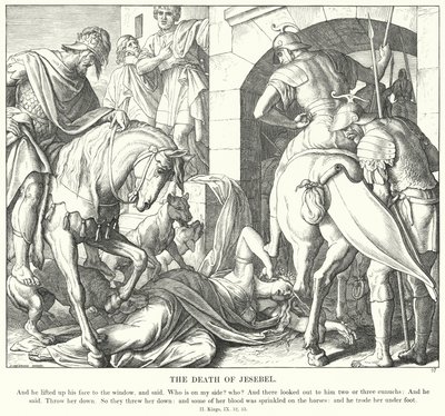 De Dood van Izebel door Julius (after) Schnorr von Carolsfeld