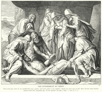 De begrafenis van Christus door Julius (after) Schnorr von Carolsfeld