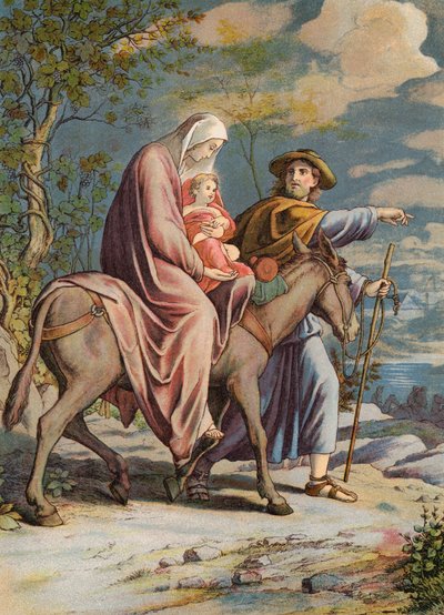 De Vlucht naar Egypte door Julius (after) Schnorr von Carolsfeld