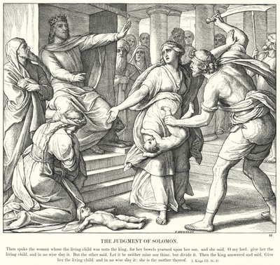 Het oordeel van Salomo door Julius (after) Schnorr von Carolsfeld