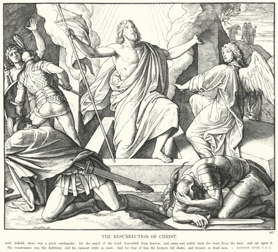 De opstanding van Christus (gravure) door Julius (after) Schnorr von Carolsfeld