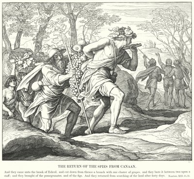 De terugkeer van de spionnen uit Kanaän door Julius (after) Schnorr von Carolsfeld