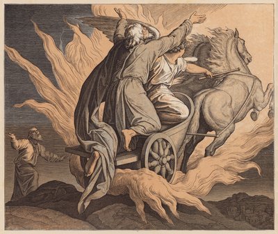 De hemelvaart van Elia, 2 Koningen, II door Julius (after) Schnorr von Carolsfeld