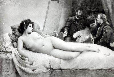 Emile Zola in het atelier van de kunstenaar, 1891 door Julius C. Rolshoven