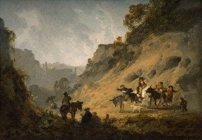 Zigeuners met een ezelrace, 1792 door Julius Caesar Ibbetson