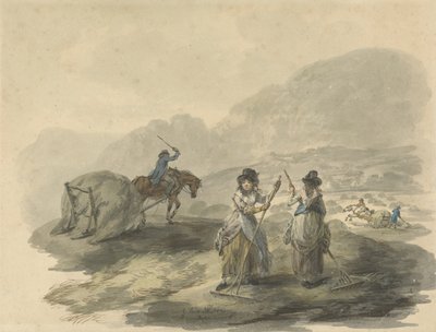 Hooien, 1792 door Julius Caesar Ibbetson