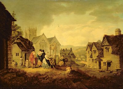 Llangollen door Julius Caesar Ibbetson