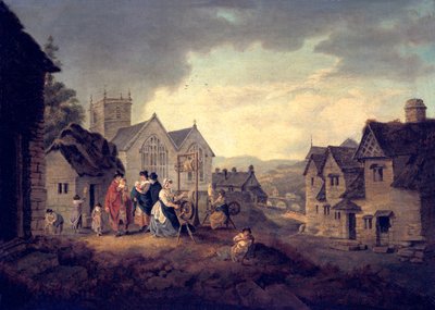 Llangollen door Julius Caesar Ibbetson