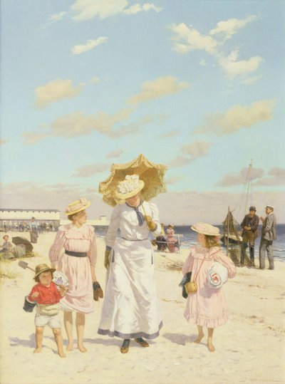 Op het zand, ca. 1900 door Julius Ehrentraut