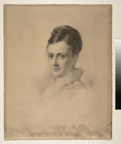 Portret van mevrouw Potter Palmer (Bertha Palmer), 1874 door Julius Gollmann