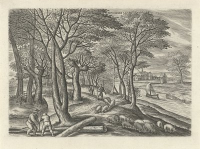 November (De twaalf maanden) door Julius Goltzius