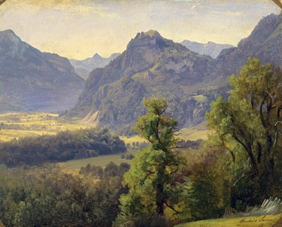 Het Inntal bij Brannenburg door Julius Lange
