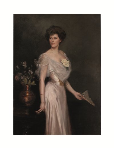 Vrouw met waaier: Portret van mevrouw Antonio Yznaga Stewart door Julius Leblanc Stewart
