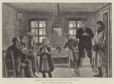 Interieur van een Posthuis aan de Grote Postweg in Siberië door Julius Mandes Price