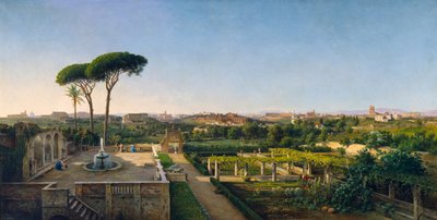 Een Uitzicht op Rome vanaf de Aventijn, 1873 door Julius O. Montalant