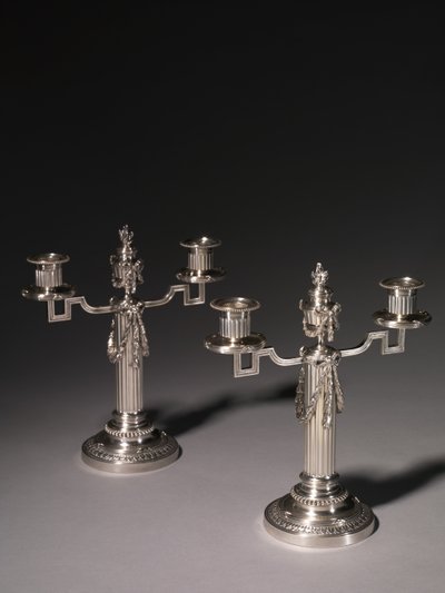 Kandelaar, firma van Peter Carl Fabergé door Julius Rappoport