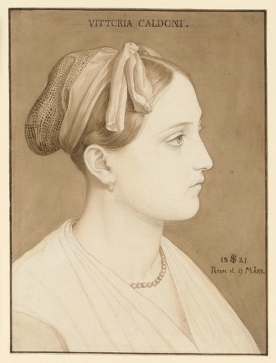 Portret van Vittoria Caldoni door Julius Schnorr von Carolsfeld
